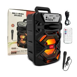 Sing-e Portable Wireless Speaker ZQS6141 with Mic and Remote Control Black Sing-e Portable Wireless Speaker ZQS6141 with Mic and Remote Control Black